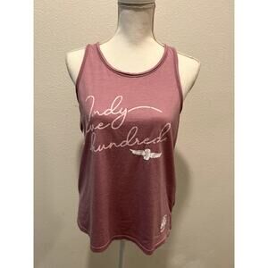 Indianapolis 500 Shirt Sleeveless Tank Top Womens Small Pink IndyCar Tee 2024